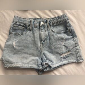 Kids Old Navy High-Rise Light Blue Ripped Jean Shorts